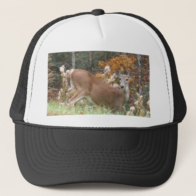 Autumn Deer in Lake Arrowhead GA Trucker Hat (Front)