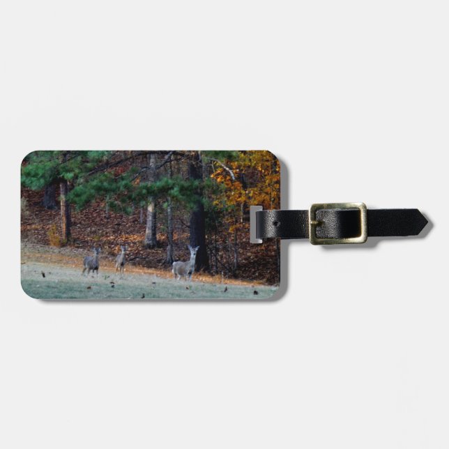 Autumn Deer in the distance Luggage Tag (Front Horizontal)