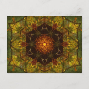 Autumn Delight Kaleidoscope Art 5 Postcard