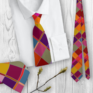 Autumn Design Chequered Tie
