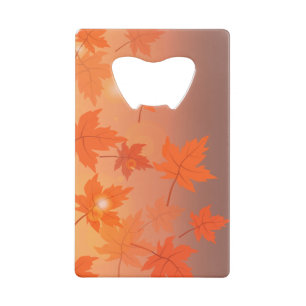 Autumn design with maple leaves and bokeh effect