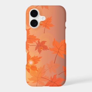 Autumn design with maple leaves and bokeh effect