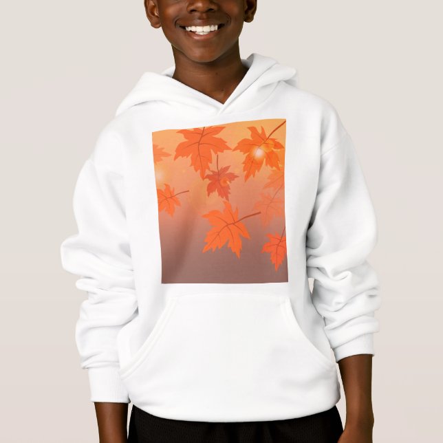 Autumn design with maple leaves and bokeh effect  (Front)