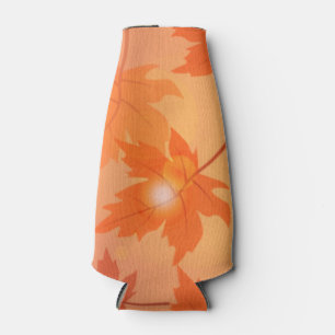 Autumn design with maple leaves and bokeh effect  bottle cooler