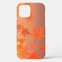 Autumn design with maple leaves and bokeh effect