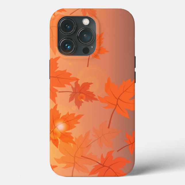 Autumn design with maple leaves and bokeh effect   Case-Mate iPhone case (Back)
