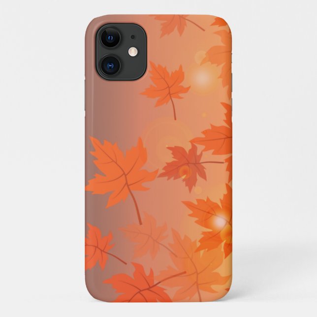 Autumn design with maple leaves and bokeh effect   Case-Mate iPhone case (Back)