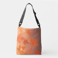Autumn design with maple leaves and bokeh effect