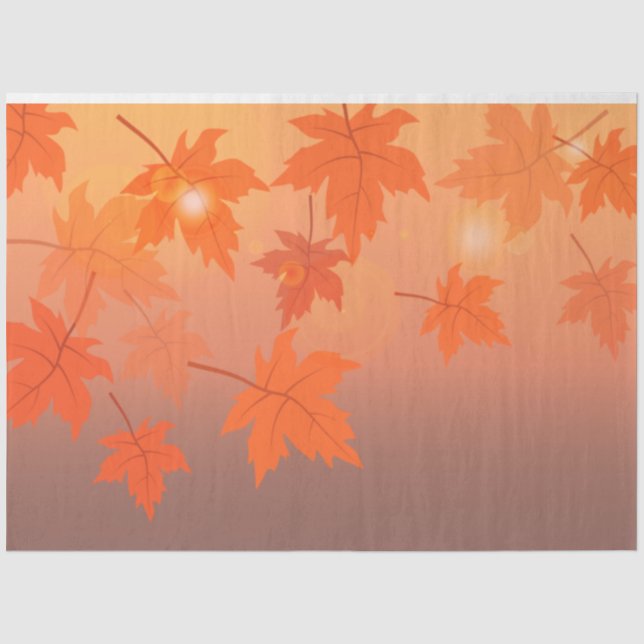 Autumn design with maple leaves and bokeh effect   tissue paper (Front)