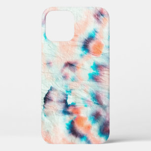 Autumn Dirty Art Graffiti. Tie Dye Shibori. Bordo  iPhone 12 Case