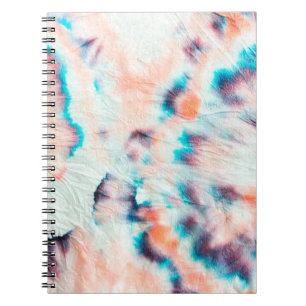 Autumn Dirty Art Graffiti. Tie Dye Shibori. Bordo Notebook