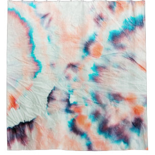 Autumn Dirty Art Graffiti. Tie Dye Shibori. Bordo  Shower Curtain