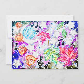 Autumn Disco Party Card