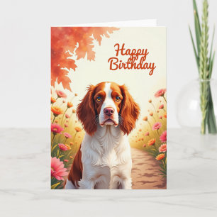 Autumn Dog Birthday Card