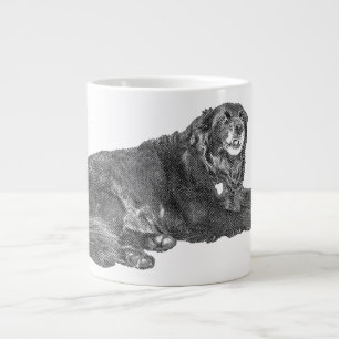 Autumn Dog Mug in Manga Dot Style