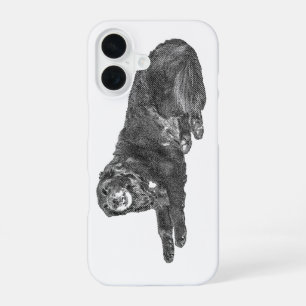 Autumn Dog Mug in Manga Dot Style iPhone 16 Case
