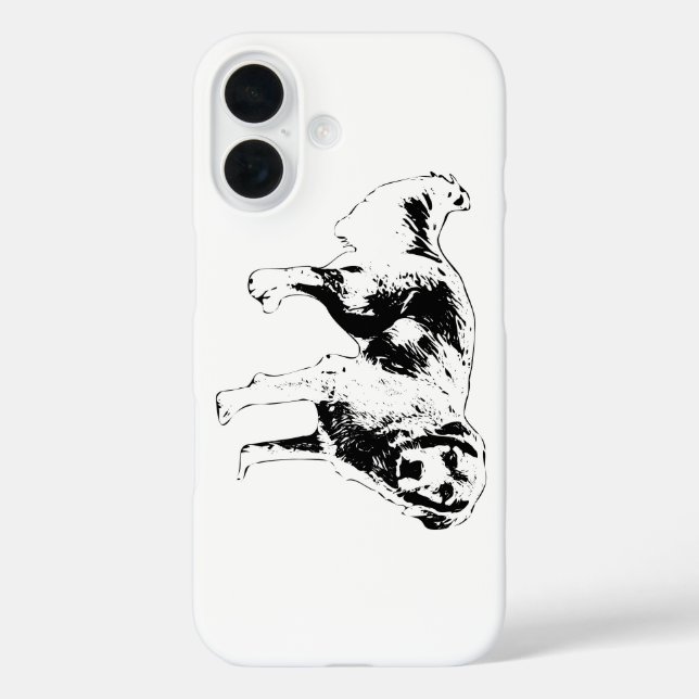 Autumn Dog Outline Case in Bold Style (Back)