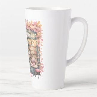 Autumn Dreams Café Tasses — Cozy Floral Bookshop  Latte Mug