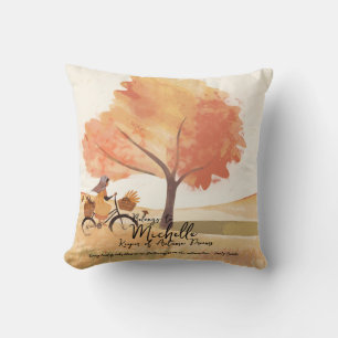 Autumn Dreams Personalised Girl's Cushion