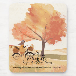 Autumn Dreams Personalised Girl's Mouse Pad
