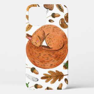 Autumn Dreams: Watercolor Squirrel Haven iPhone 12 Case