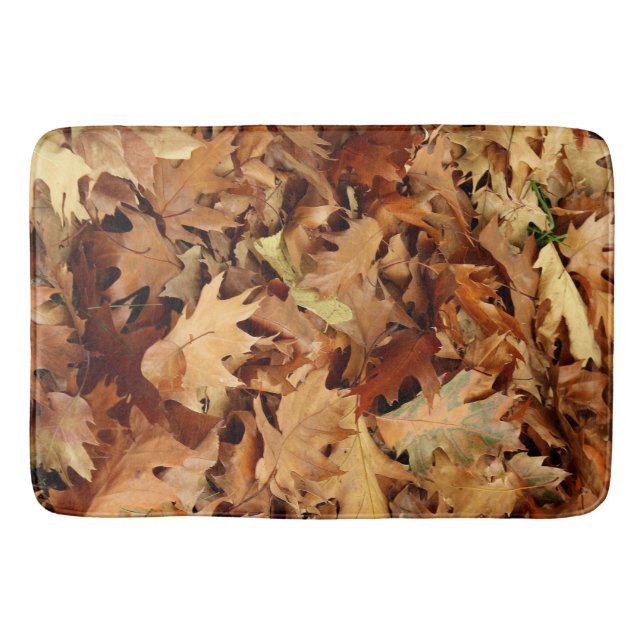 autumn, dry leaves bath mat (Front)