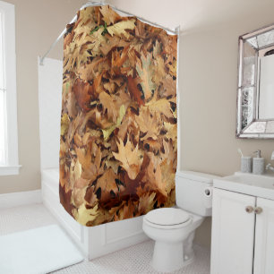 autumn, dry leaves shower curtain