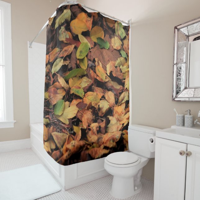 autumn, dry leaves shower curtain (In Situ)