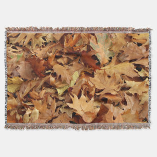 autumn, dry leaves throw blanket