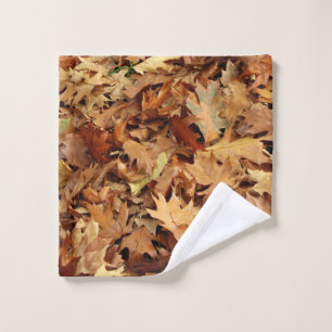 autumn, dry leaves wash cloth