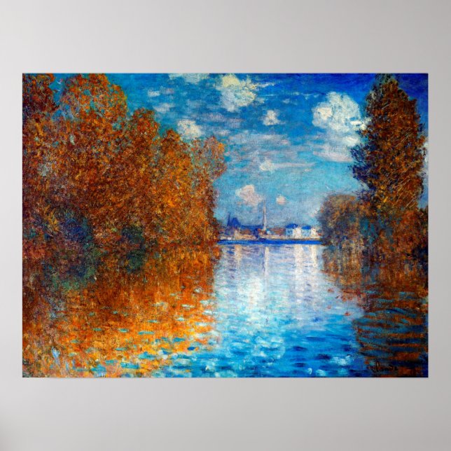Autumn Effect in Argenteuil by Claude Monet Poster (Front)