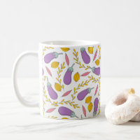 Autumn | Eggplant Yellow Leaf Foliage Pattern