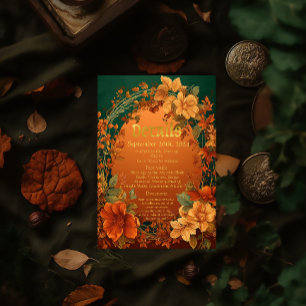 Autumn Elegance Druid Hill Wedding Details  RSVP Card