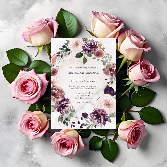 Autumn Elegance Floral Wedding Invitation (Creator Uploaded)
