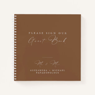 Autumn Elegant Minimal Wedding Guest Book