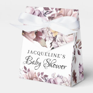 Autumn Elegant Purple Flowers Foliage Favour Box