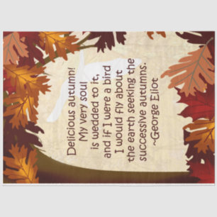Autumn Eloit Quote Decoupage Tissue Paper