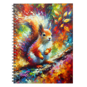 Autumn Ember Squirrel Notebook