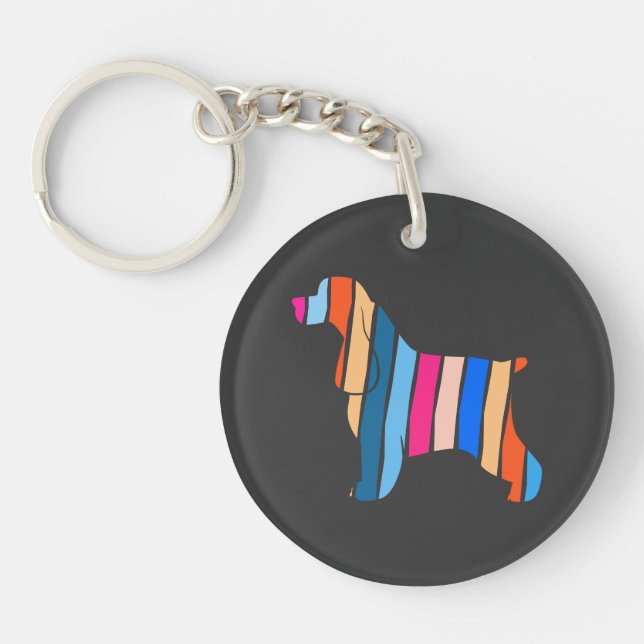 Autumn English Cocker Spaniel Key Ring (Front)