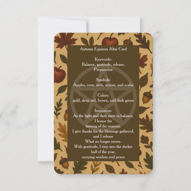 Autumn Equinox Altar Card  (Front)