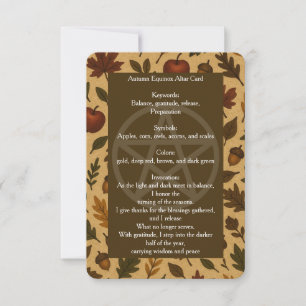 Autumn Equinox Altar Card 