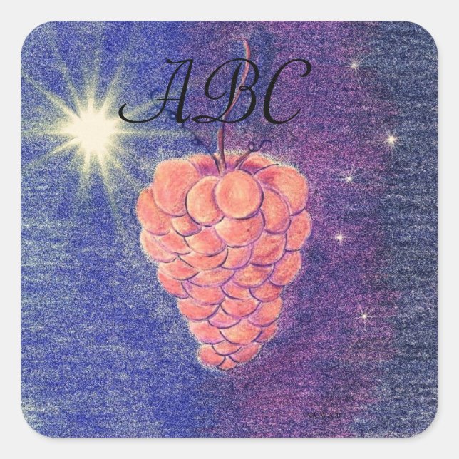 Autumn Equinox Grapes Square Sticker (Front)
