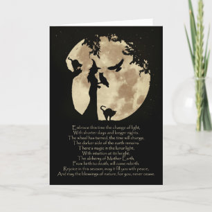 Autumn Equinox Mabon Blessing with Witch Card