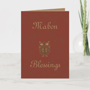 Autumn Equinox Owl Greeting Card