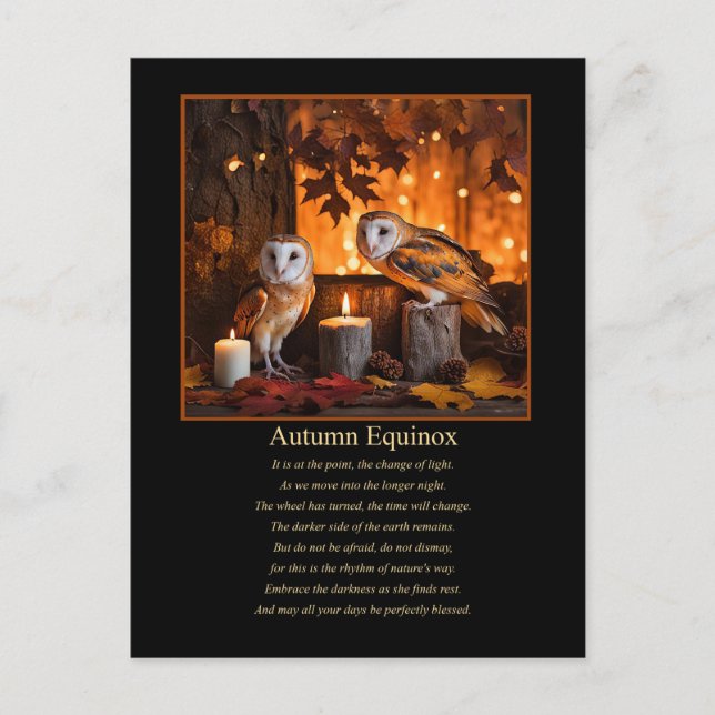Autumn Equnoix Mabon Pagan Wicca  Holiday Postcard (Front)