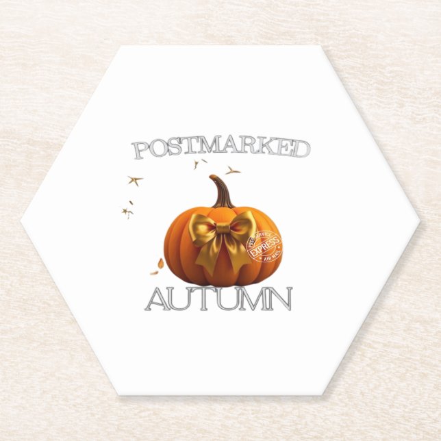 Autumn Essential T-Shirt Paper Coaster (Front)