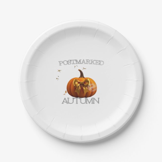Autumn Essential T-Shirt Paper Plate (Front)