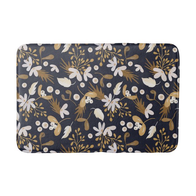 Autumn Evening Bloom Bath Mat (Front)
