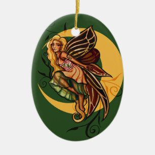 Autumn Fairy Ceramic Ornament
