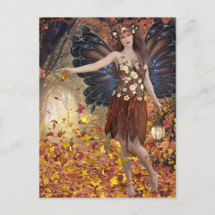 AUTUMN FAIRY FANTASY POSTCARD
